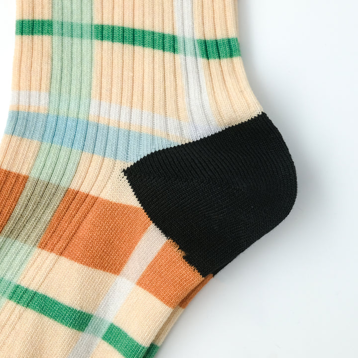 CHECK LINK SOCKS IVORY