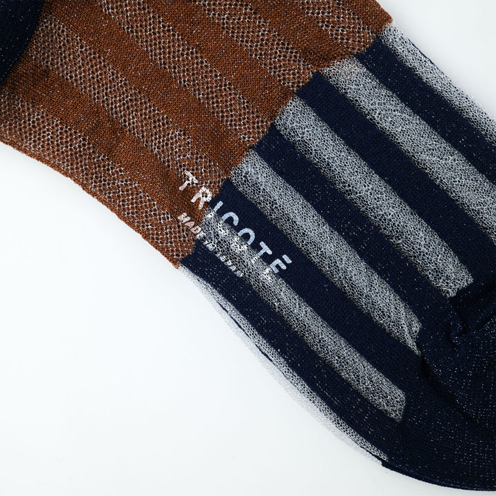 PIXEL STRIPE SOCKS NAVY
