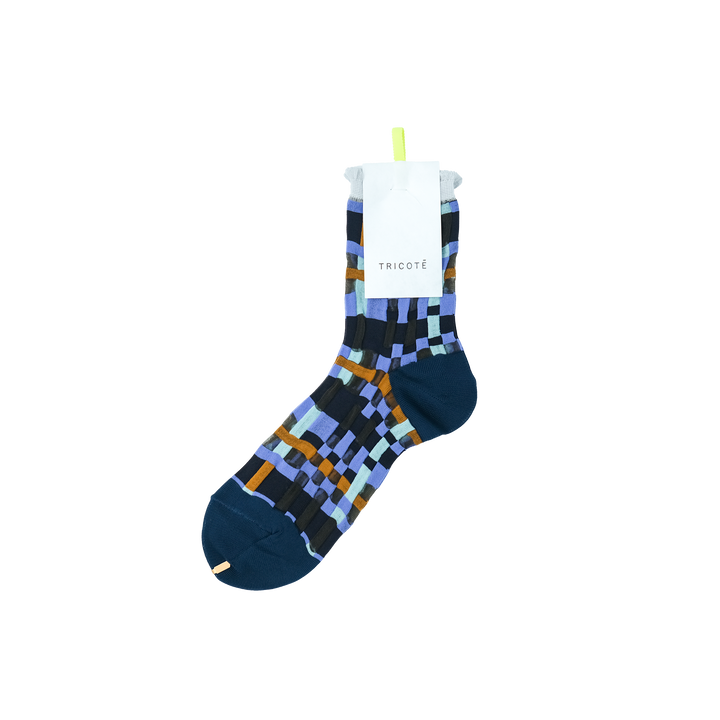 BLOCK CHECK SOCKS BLUE