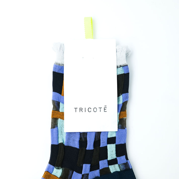 BLOCK CHECK SOCKS BLUE
