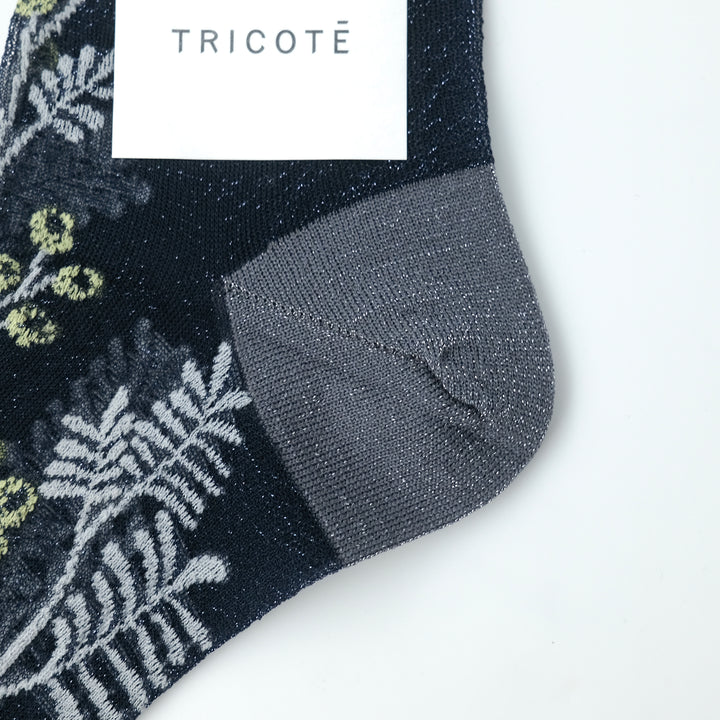 FLOWER TRANCEPARENT SOCKS NAVY