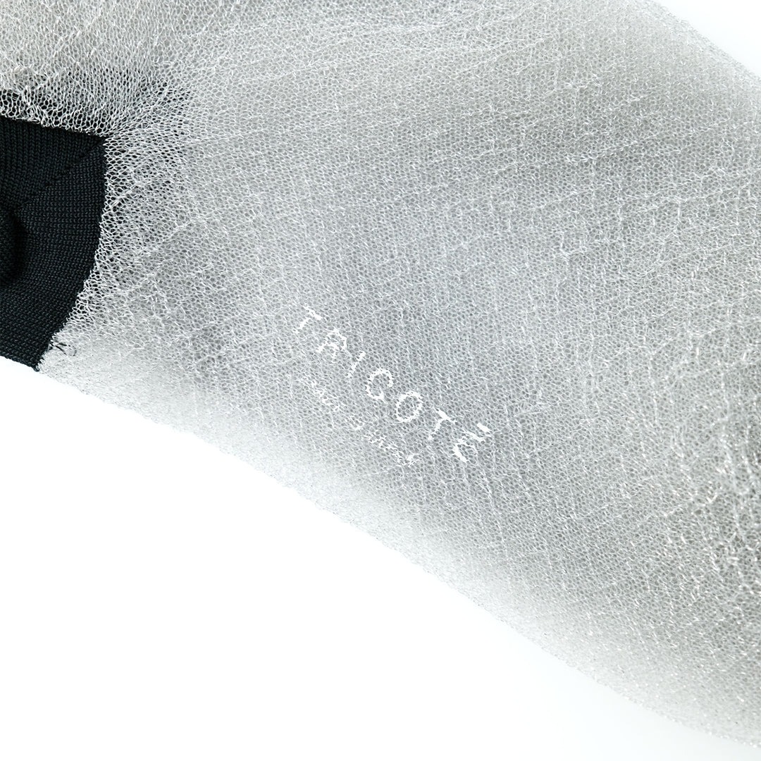 FRILLED CHECK SOCKS SILVER