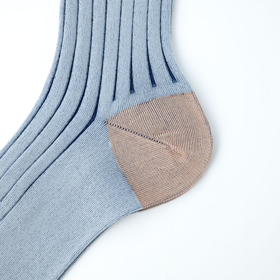 SEE-THROUGH RIB SOCKS / シースルーリブソックス PINKBEIGE