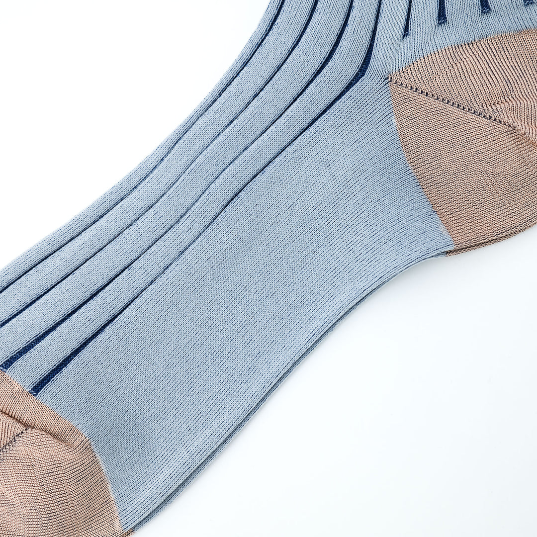 SEE-THROUGH RIB SOCKS / シースルーリブソックス PINKBEIGE
