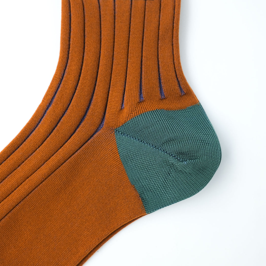 SEE-THROUGH RIB SOCKS / シースルーリブソックス ORANGE