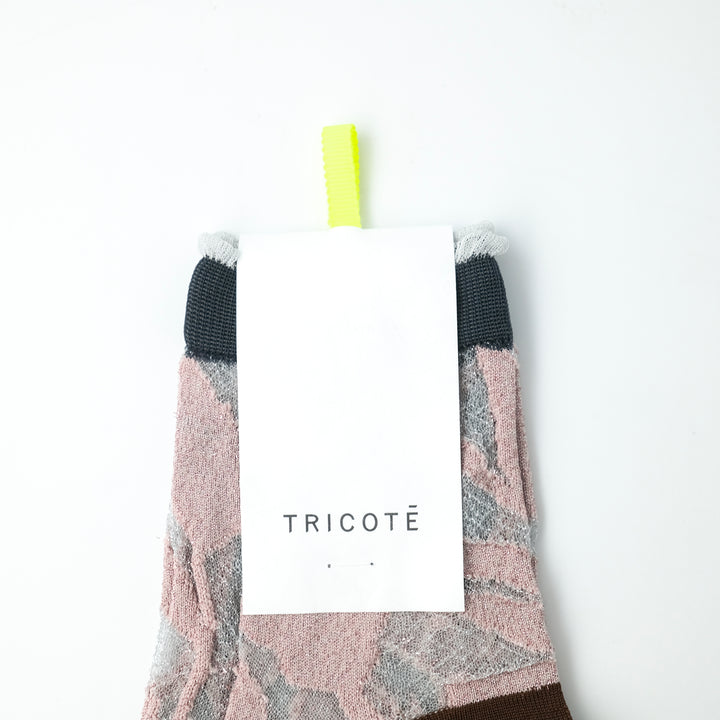 FLOWER LAME SOCKS PINK