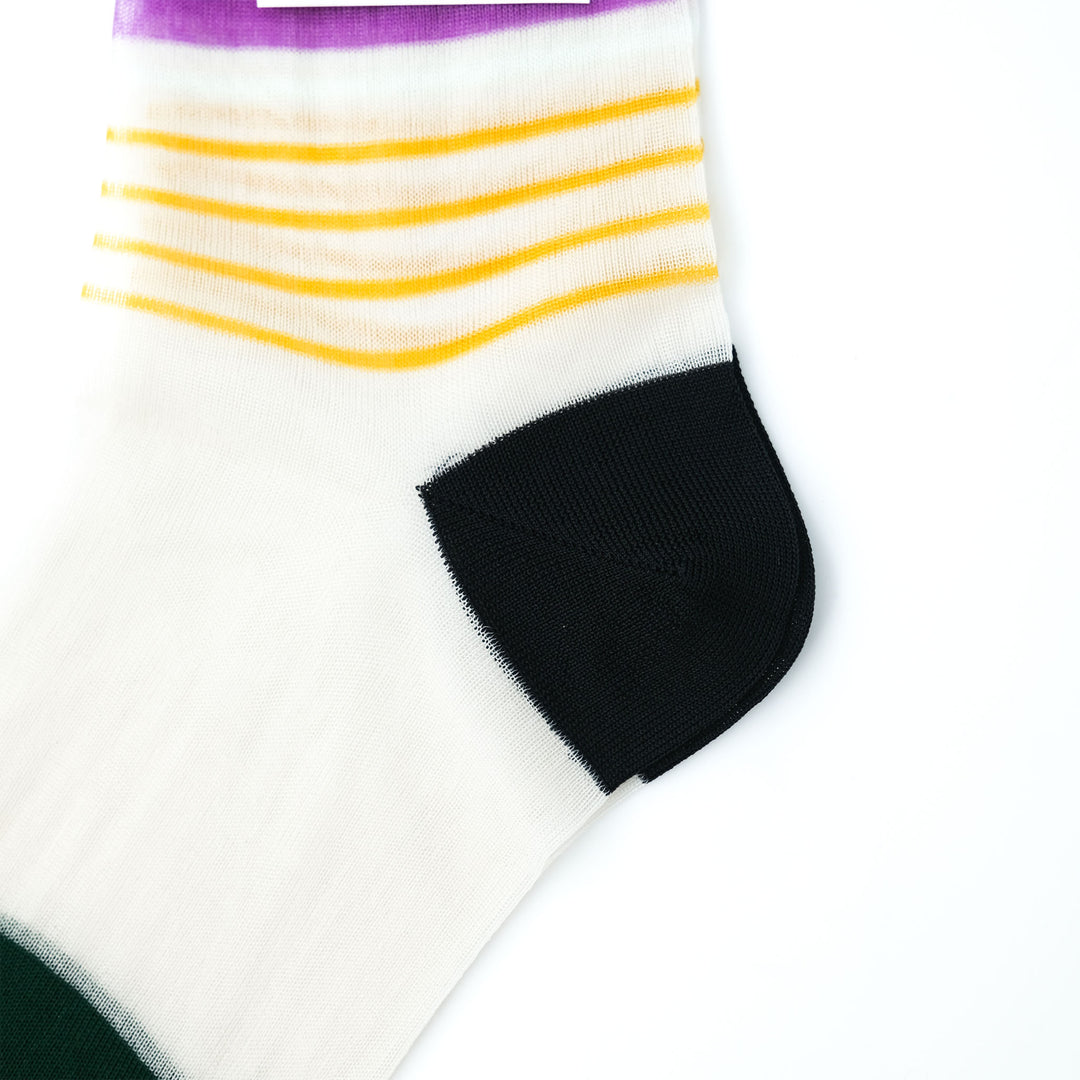 SHEER BOREDER SOCKS BEIGE