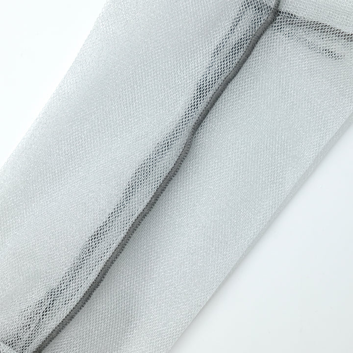 CHECK TULLE SOCKS SILVER