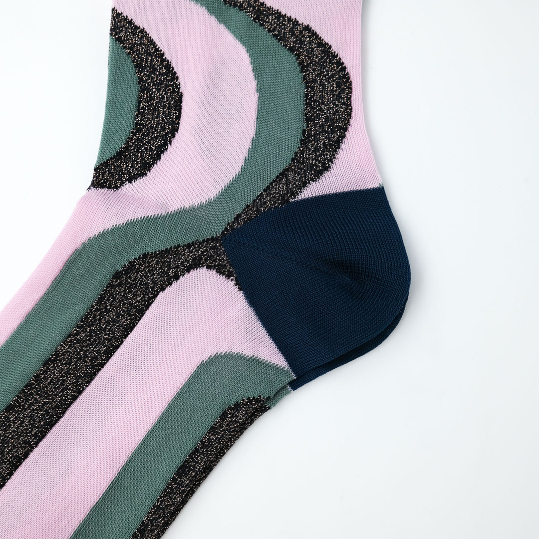 WAVE STRIPE SOCKS KHAKI