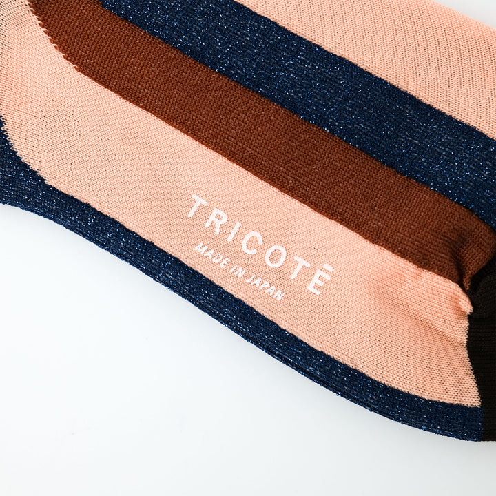 WAVE STRIPE SOCKS BROWN