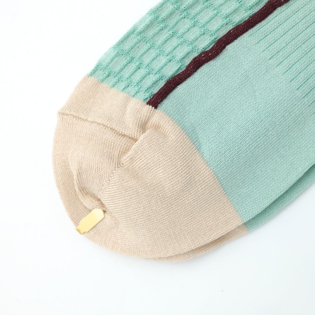 BUMPY FRILLED RIM DOT PETTERN SOCKS MINT