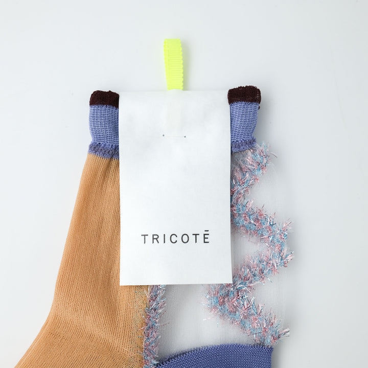 SEE THROUGH DIA LINE SOCKS BEIGE