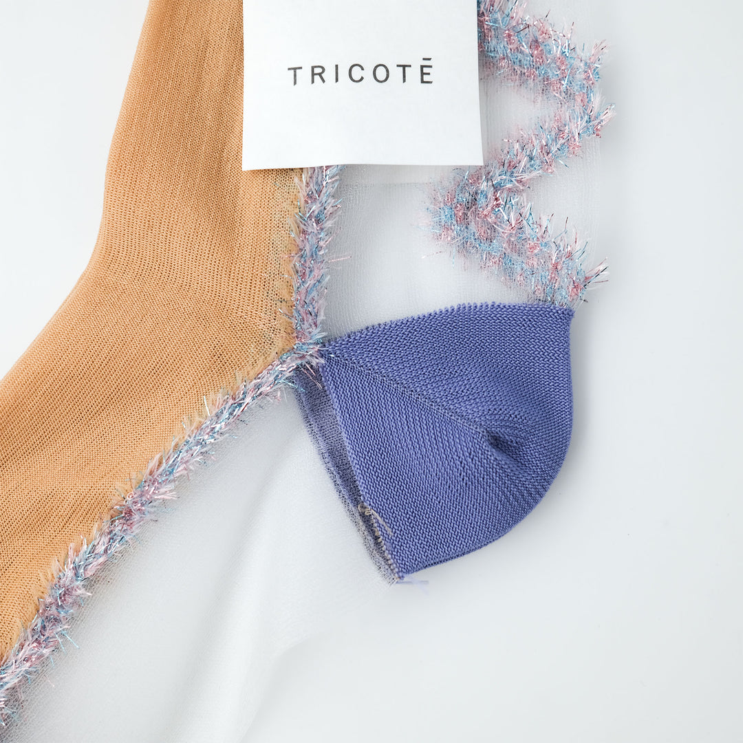 SEE THROUGH DIA LINE SOCKS BEIGE