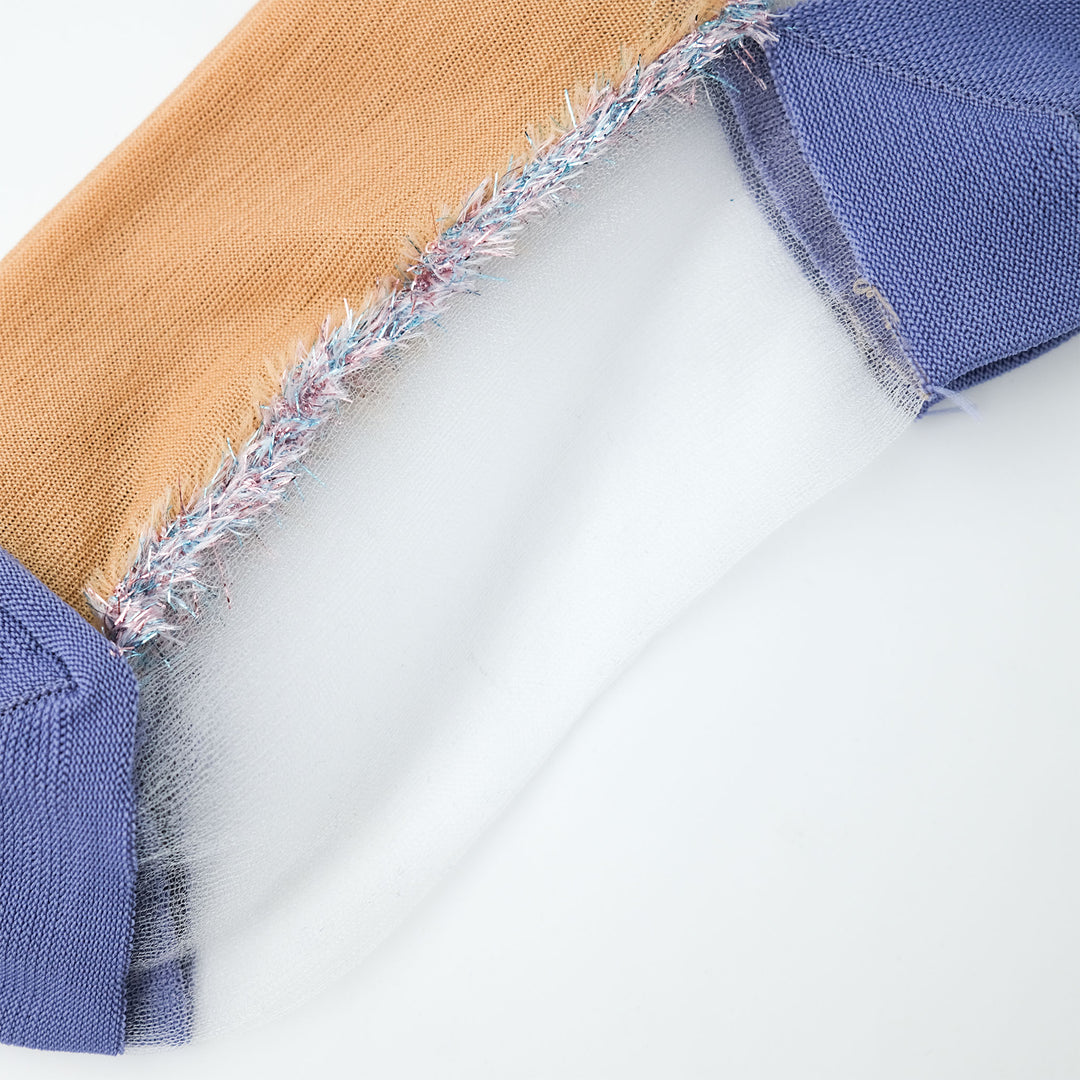 SEE THROUGH DIA LINE SOCKS BEIGE