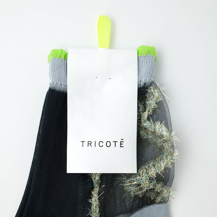 SEE THROUGH DIA LINE SOCKS CHARCOAL