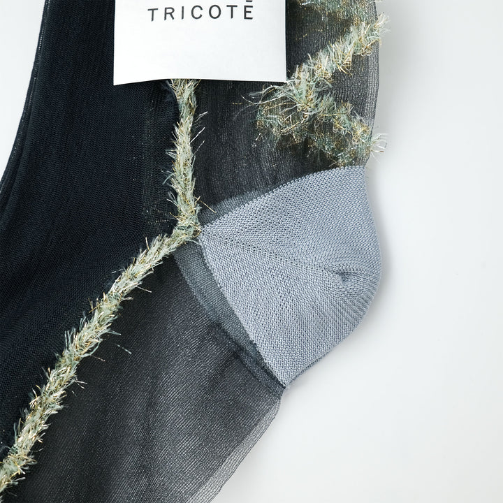SEE THROUGH DIA LINE SOCKS CHARCOAL