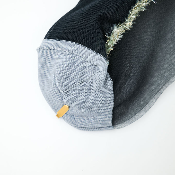 SEE THROUGH DIA LINE SOCKS CHARCOAL
