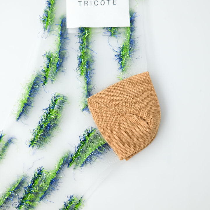 STRIPE SHAGGY SOCKS BEIGE