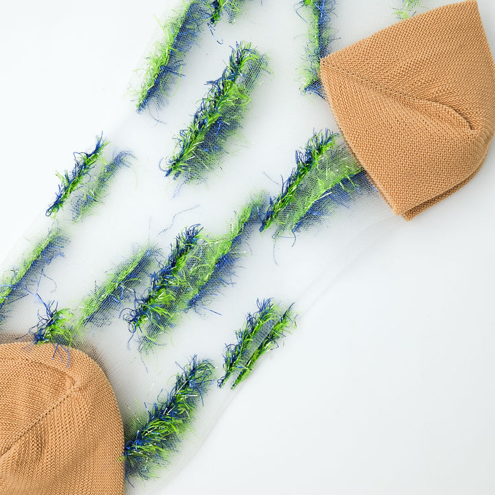 STRIPE SHAGGY SOCKS BEIGE