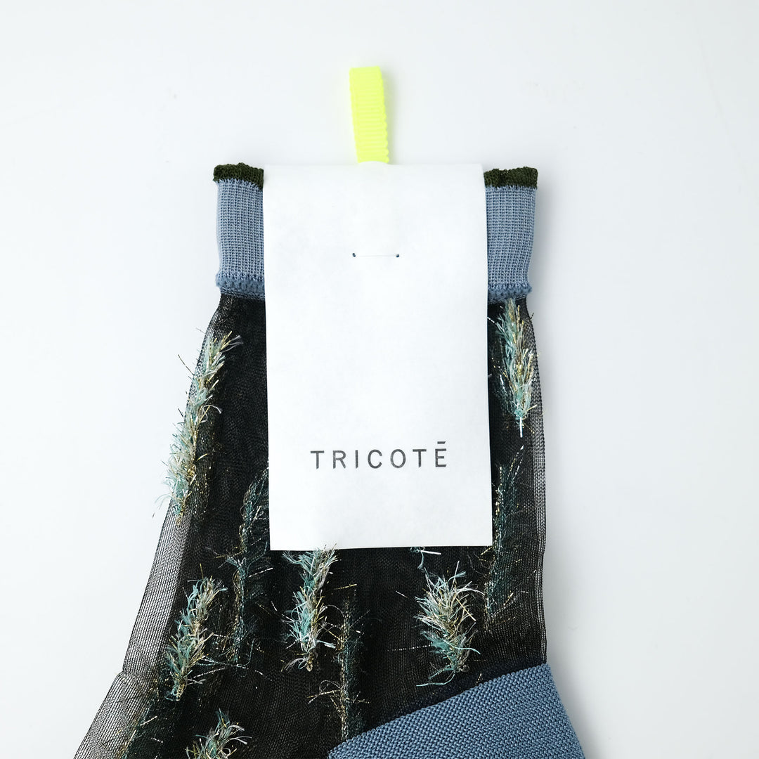 STRIPE SHAGGY SOCKS BLACK