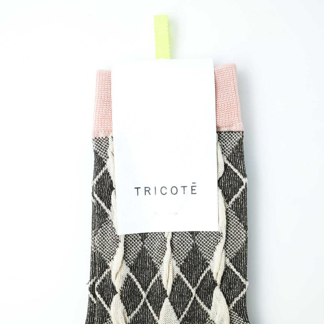 BUMPY ARGYLE SOCKS BROWN