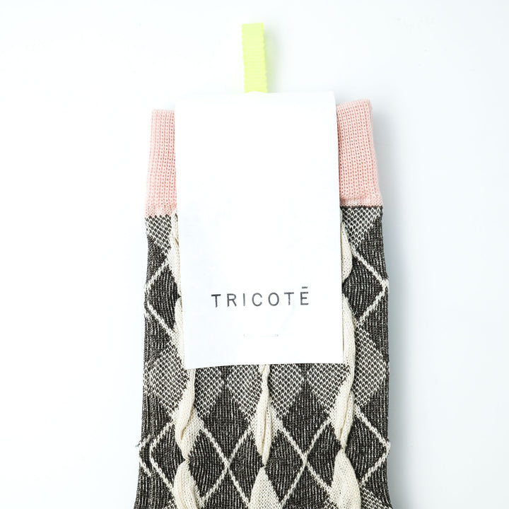 BUMPY ARGYLE SOCKS BROWN