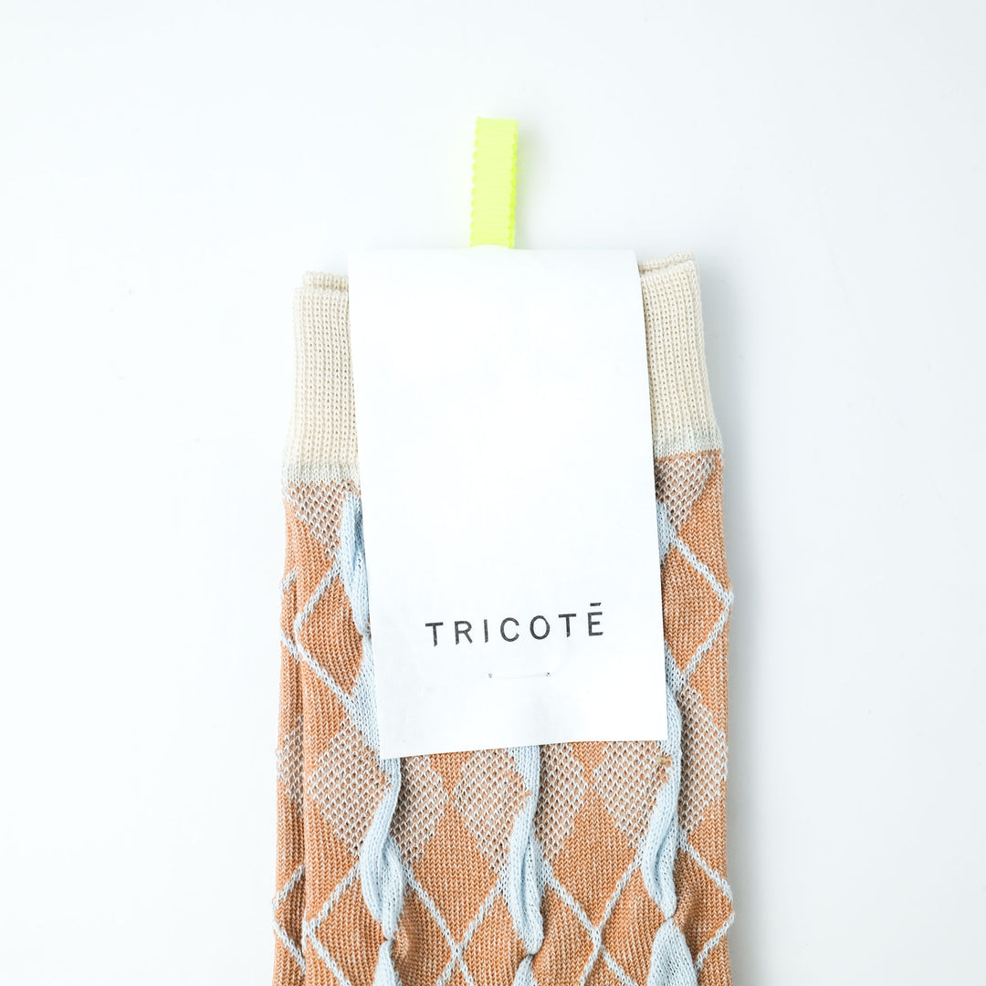 BUMPY ARGYLE SOCKS CAMEL