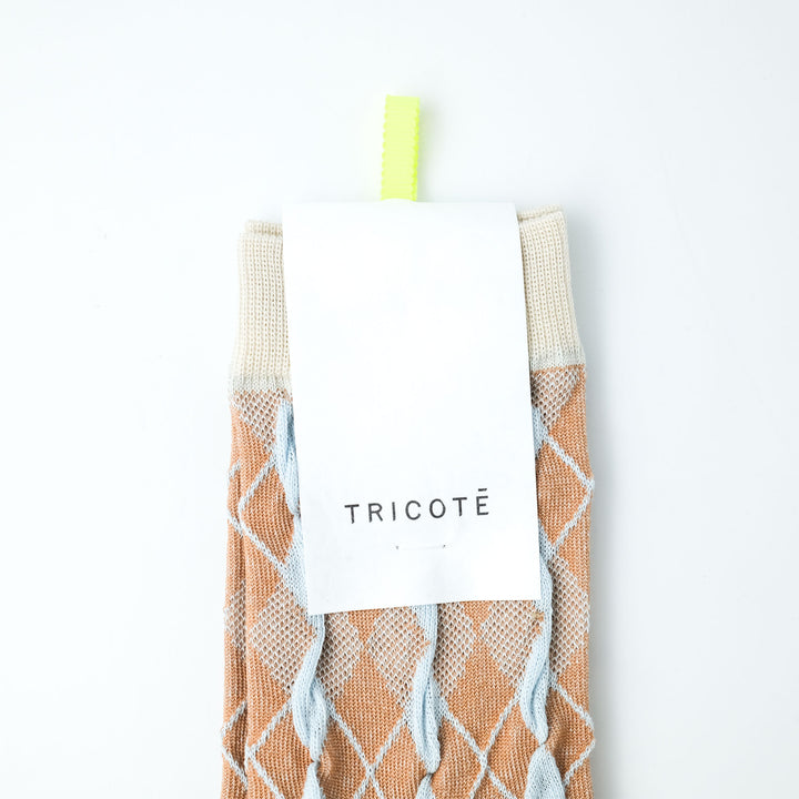BUMPY ARGYLE SOCKS CAMEL