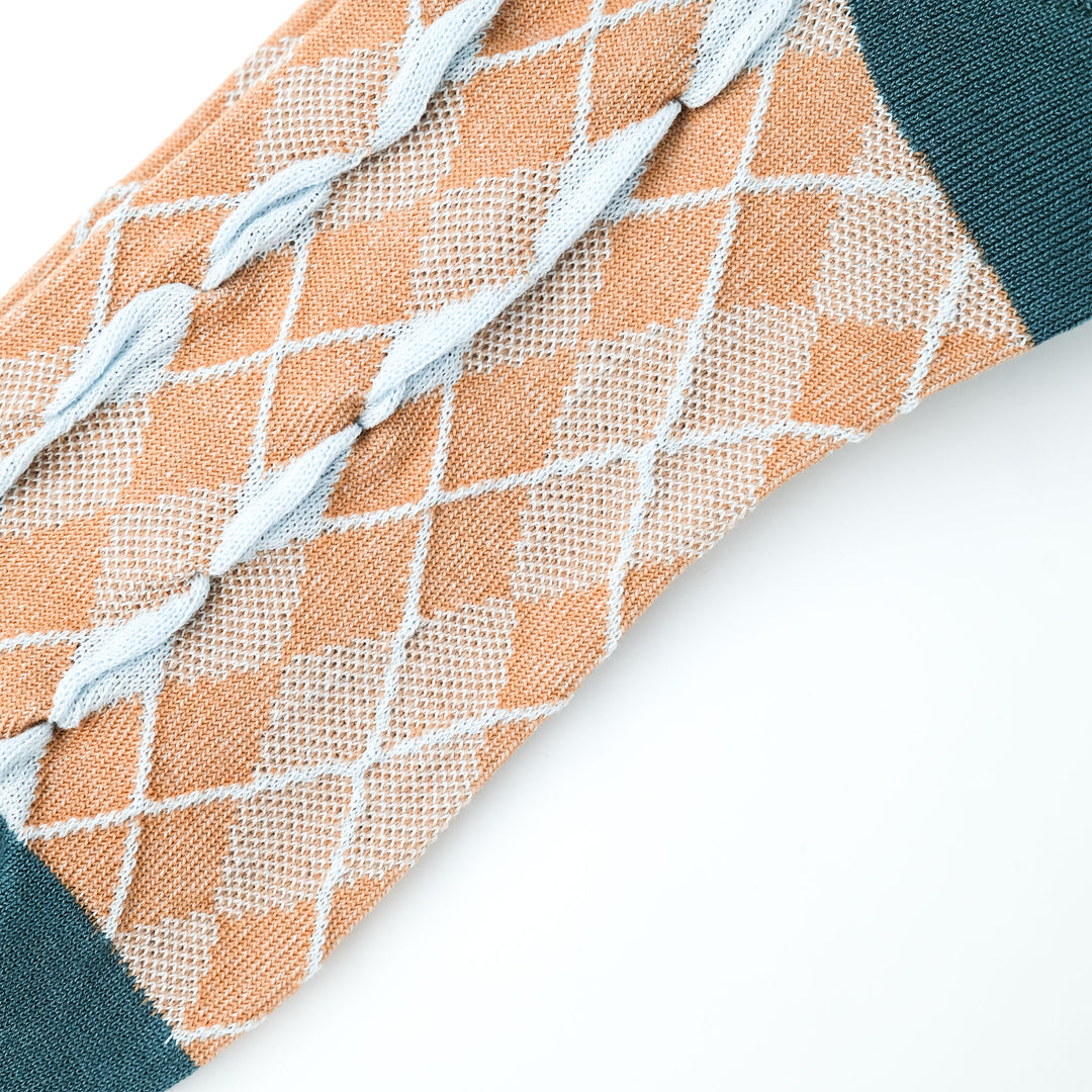 BUMPY ARGYLE SOCKS CAMEL