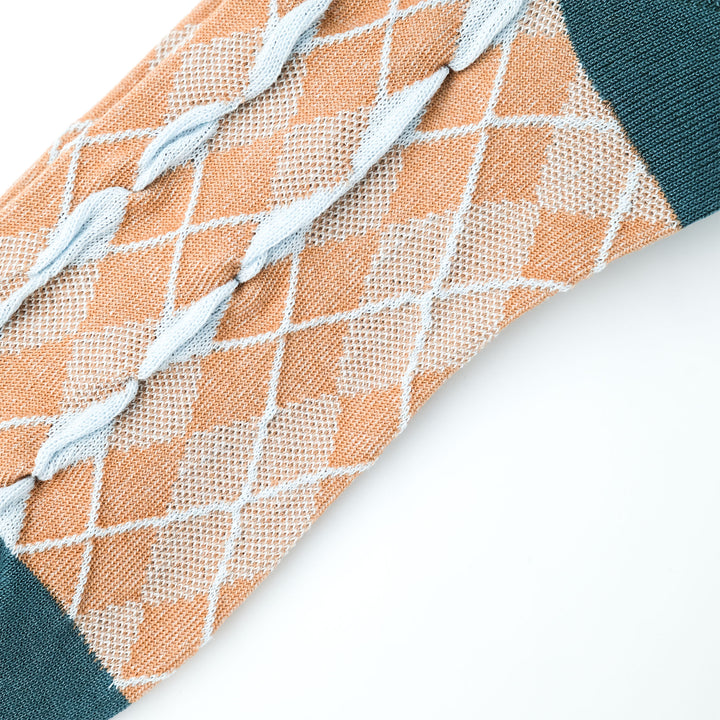 BUMPY ARGYLE SOCKS CAMEL