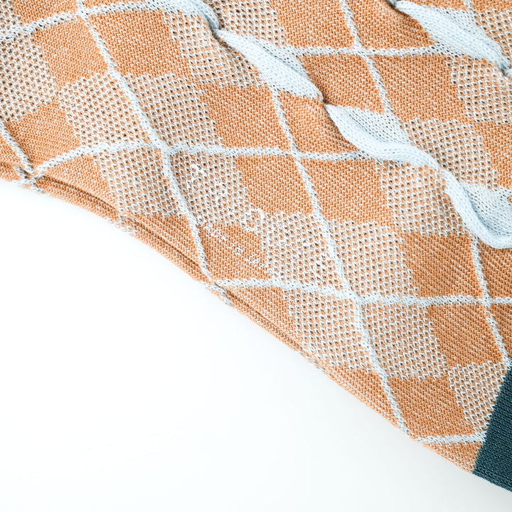 BUMPY ARGYLE SOCKS CAMEL