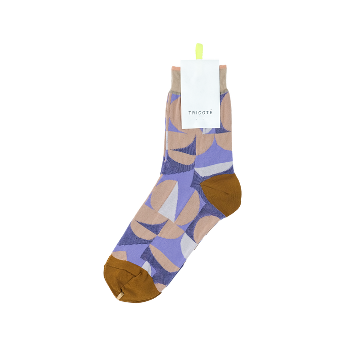 GEOMETRIC MESH SOCKS BEIGE