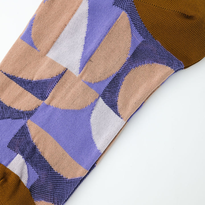 GEOMETRIC MESH SOCKS BEIGE