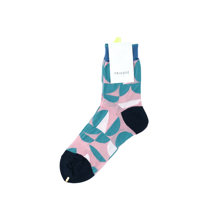 GEOMETRIC MESH SOCKS PINK