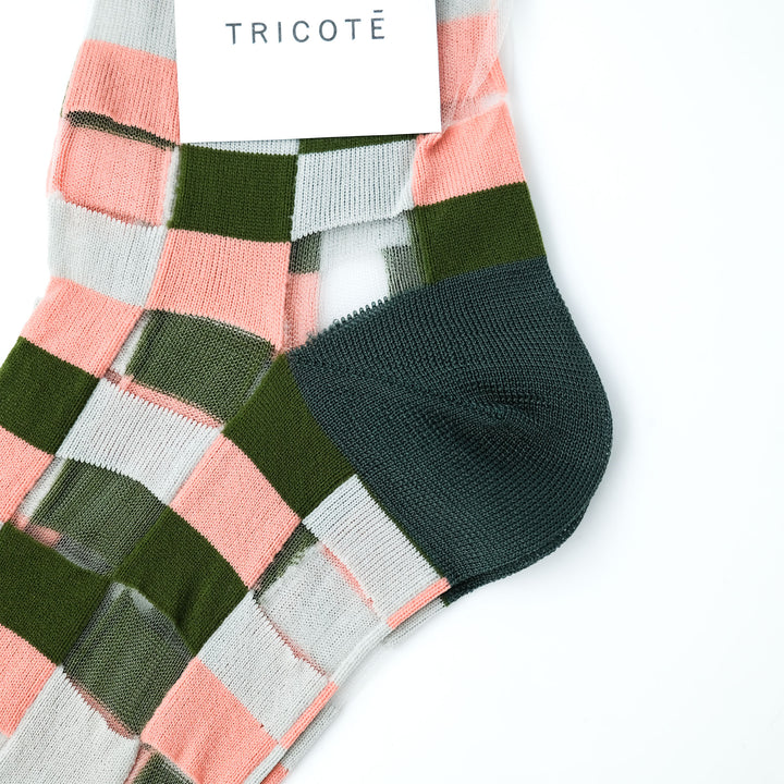 MOSAIC TILE SOCKS PINK
