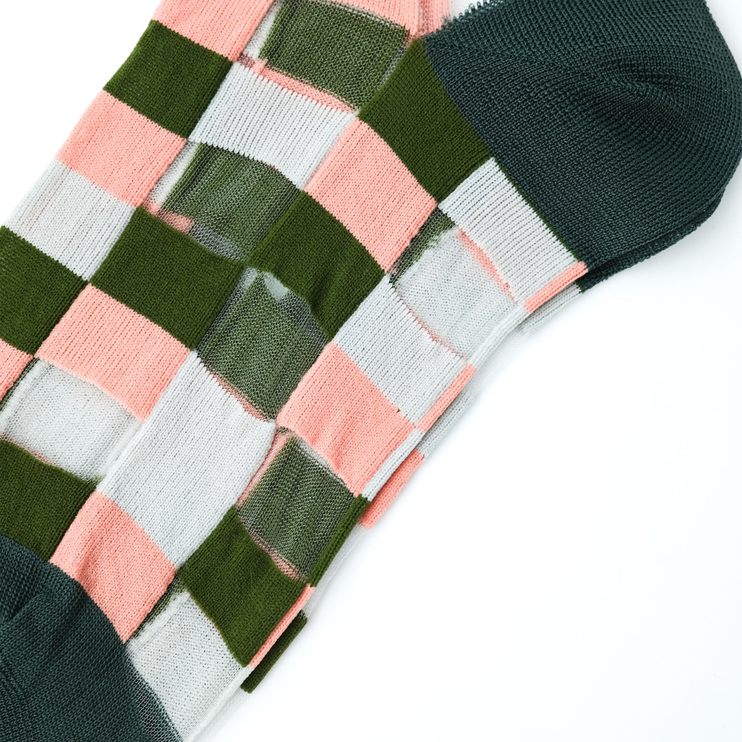 MOSAIC TILE SOCKS PINK