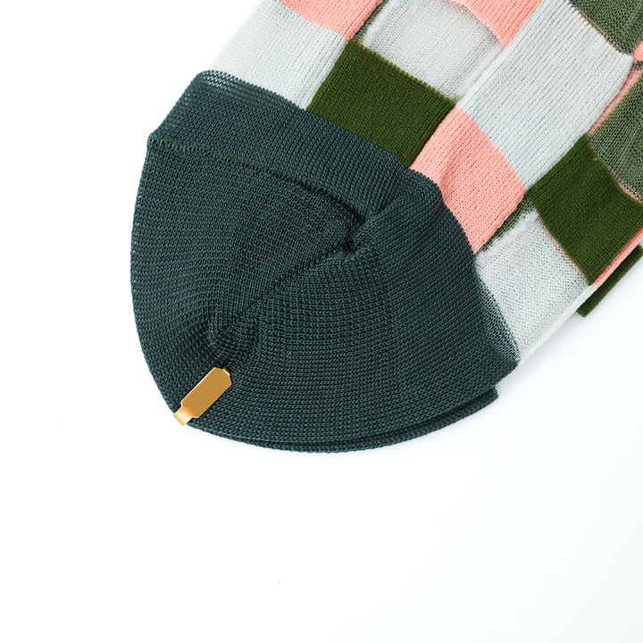 MOSAIC TILE SOCKS PINK