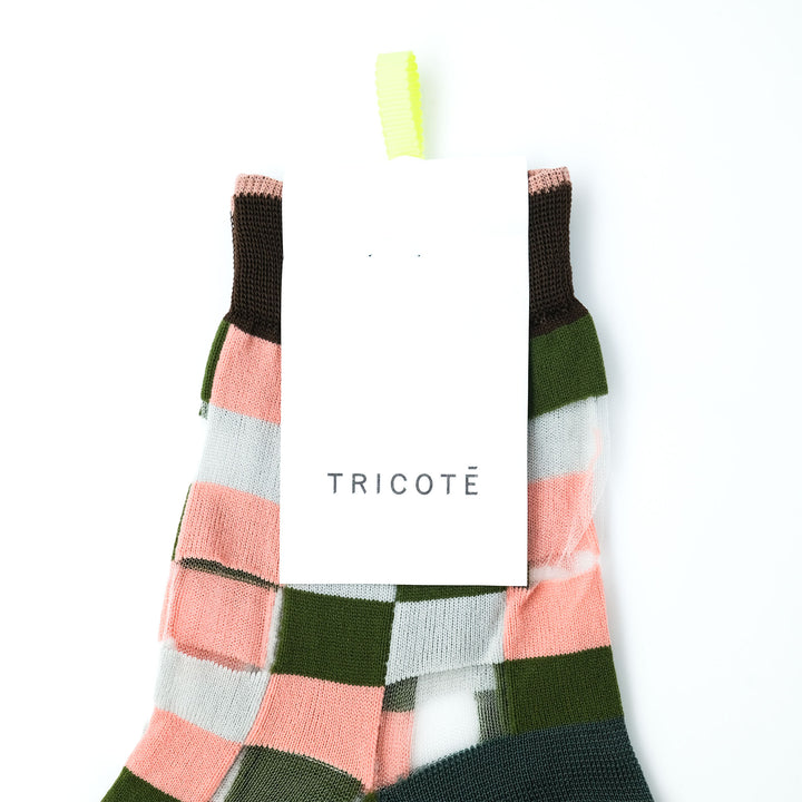 MOSAIC TILE SOCKS PINK