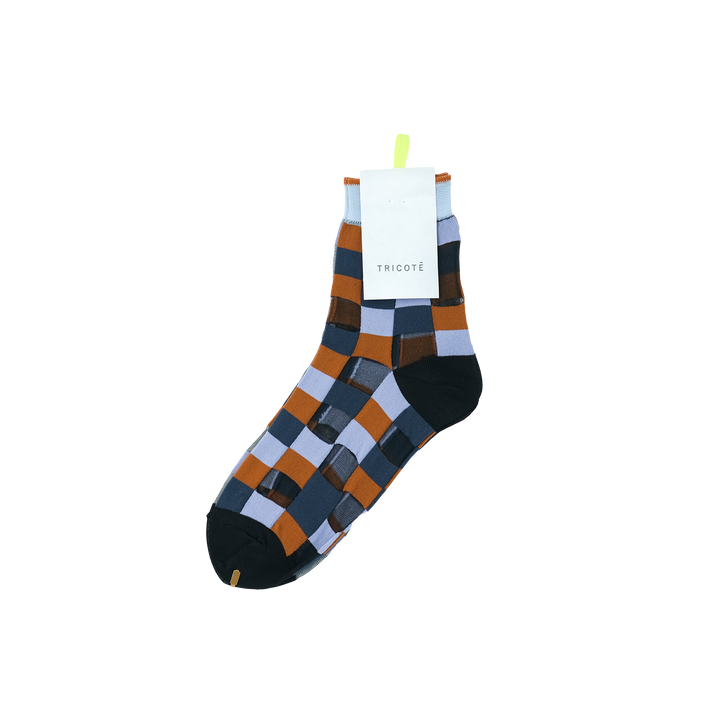 MOSAIC TILE SOCKS BLUE