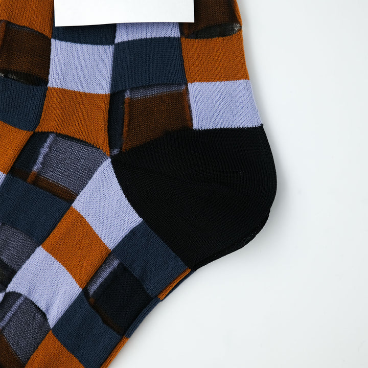 MOSAIC TILE SOCKS BLUE