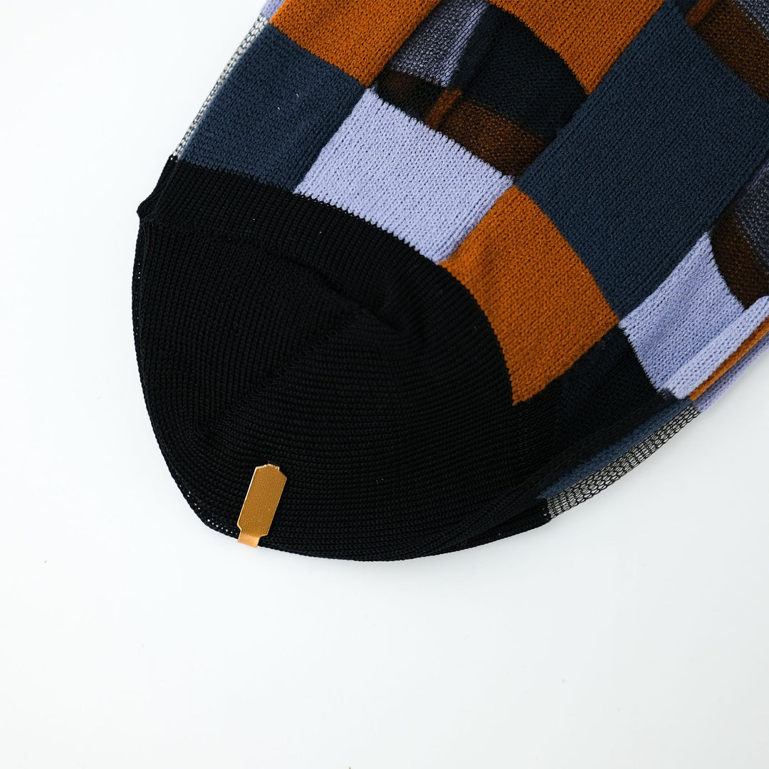 MOSAIC TILE SOCKS BLUE