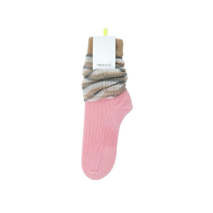 SHEER BORDER LOOSE SOCKS BEIGE