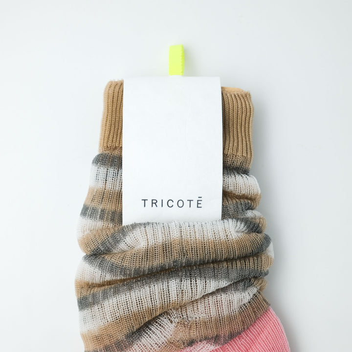 SHEER BORDER LOOSE SOCKS BEIGE