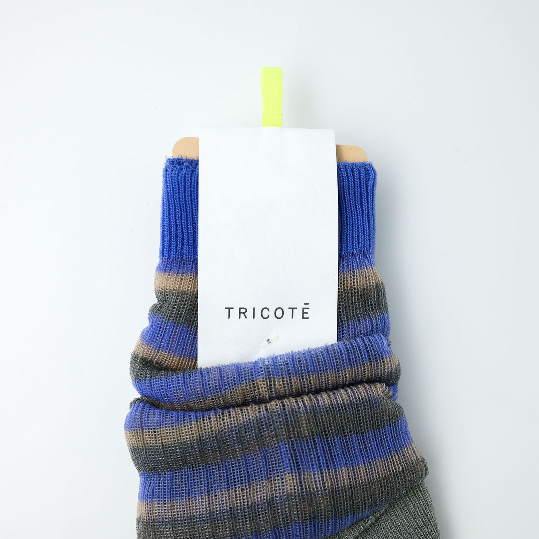 SHEER BORDER LOOSE SOCKS BLUE