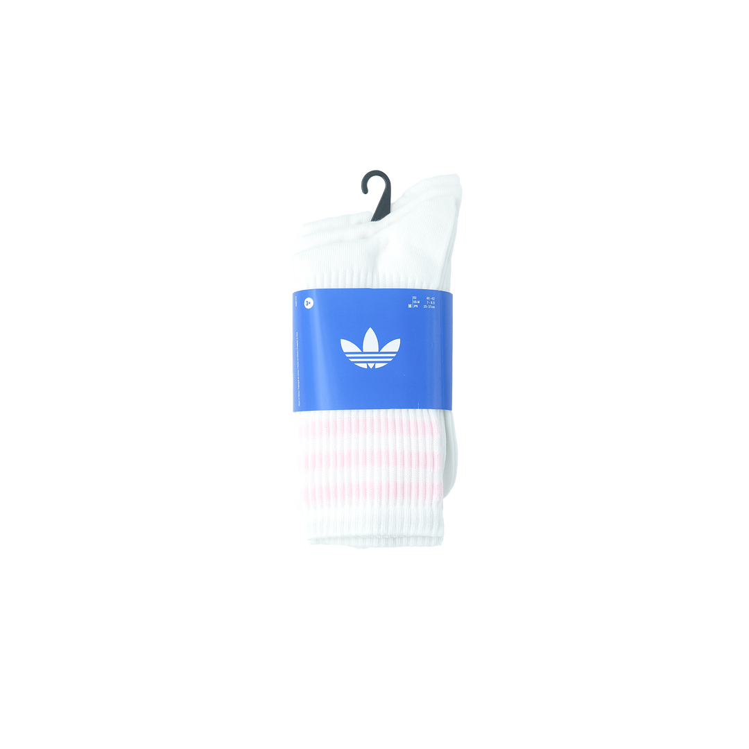 adidas Originals 3 STRIPES CREW SOCKS 3 PAIRS WHITE/ CLEAR PINK/ CLEAR MINT/ ALMOST YELLOW