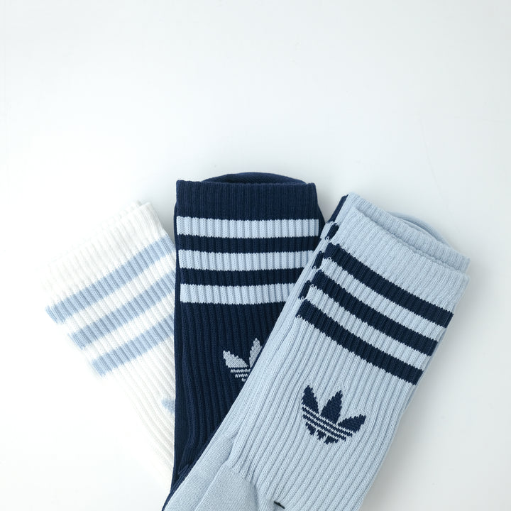 adidas Originals 3 STRIPES CREW SOCKS 3 PAIRS WONDER BLUE/ NIGHT INDIGO/ WHITE