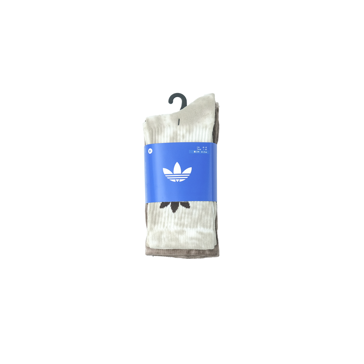 adidas Originals TIE DYE CREW SOCKS 3 PAIRS OFF WHITE / WONDER BEIGE / DARK BROWN