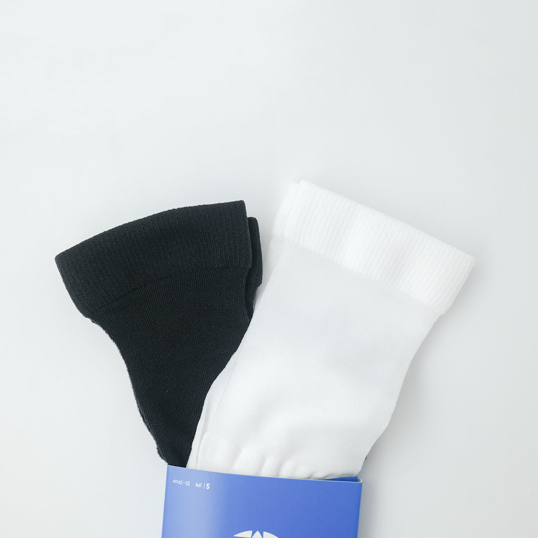 adidas Originals SHEER HIGH CREW SOCKS 2 PAIRS WHITE/ BLACK