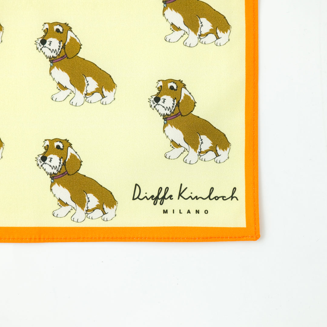 PET "SAUSAGE DOG AO" コットンハンカチーフ (クラシック) YELLOW×ORANGE