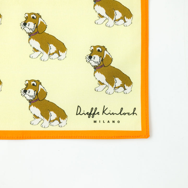 PET "SAUSAGE DOG AO" コットンハンカチーフ (クラシック) YELLOW×ORANGE